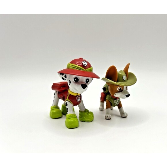 Paw Patrol Figures Tracker + Marshall Jungle Rescue Replacement Toy Figure Lot - Picture 3 of 11
